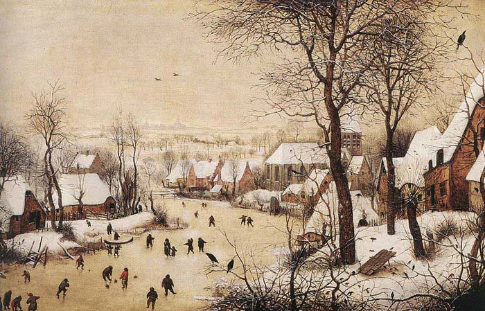 Winter Landscape with Skaters and Bird Trap